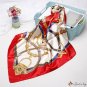 Silk scarf printing female new simulation silk large square scarf shawl scarf