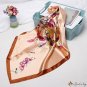 Silk scarf female 90cm new simulation silk large square scarf butterfly printed headscarf shawl box