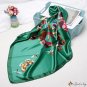Silk scarf female 90cm new simulation silk large square scarf butterfly printed headscarf shawl box