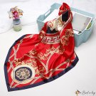 Printed silk scarf female new simulation silk square scarf scarf silk shawl headscarf 90cm