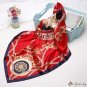 Printed silk scarf female new simulation silk square scarf scarf silk shawl headscarf 90cm