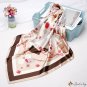 90cm printing silk scarf female new simulation silk small square scarf headscarf shawl