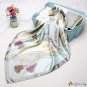 Simulation silk scarf female printing carriage chain large square scarf satin scarf 90cmX90cm