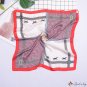 Silk scarf female new simulation silk printing color blocking small square scarf shawl 53cm