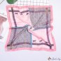 Silk scarf female new simulation silk printing color blocking small square scarf shawl 53cm