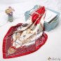 Silk scarf female new printing simulation silk small square scarf scarf shawl turban box