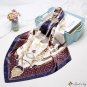 Silk scarf female new printing simulation silk small square scarf scarf shawl turban box