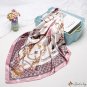 Silk scarf female new printing simulation silk small square scarf scarf shawl turban box