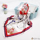 Printed silk scarf female spring and summer new simulation silk square scarf shawl headscarf