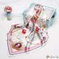 Printed silk scarf female spring and summer new simulation silk square scarf shawl headscarf