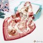 Printed silk scarf female spring and summer new simulation silk square scarf shawl headscarf
