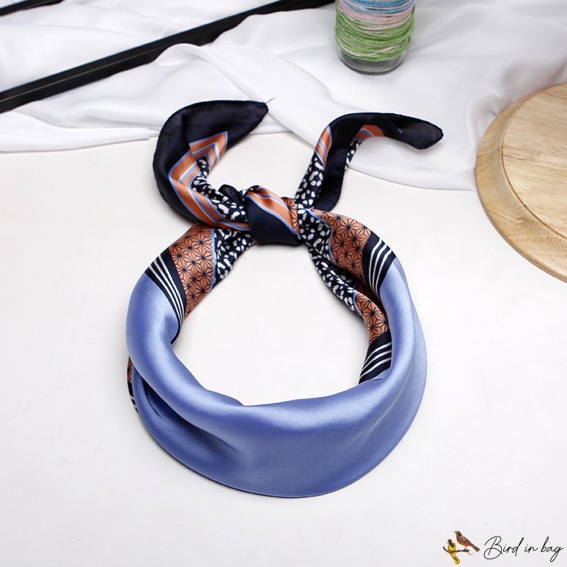 New 70cm simulation silk cloud satin printing small square scarf headscarf silk scarf female