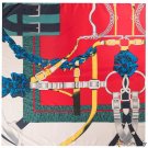 Silk scarf female new simulation silk printing large square scarf 130 twill silk ink printing scarf