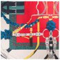 Silk scarf female new simulation silk printing large square scarf 130 twill silk ink printing scarf