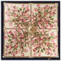 Silk scarf female new simulation silk printing large square scarf 130 twill silk ink printing scarf