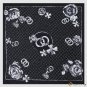 Silk scarf female new simulation silk printing large square scarf 130 twill silk ink printing scarf