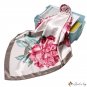 Silk scarf female new simulation silk rose printing small square scarf scarf box