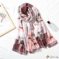 Beach silk scarf new simulation silk new silk satin large square scarf in the long paragraph vacatio