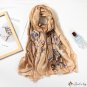 Silk scarf female new simulation silk printing square scarf new silk satin vacation beach towel grou