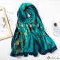 Silk scarf female new simulation silk printing square scarf new silk satin vacation beach towel grou