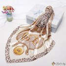 Silk scarf female summer new simulation silk printing small square scarf scarf headscarf