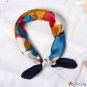 New simulation silk scarf scarf 70cm printing literary small square scarf small neck scarf headscarf