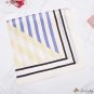 Simulation silk stripes color blocking print decorative small silk scarf female small square scarf n