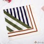 Simulation silk stripes color blocking print decorative small silk scarf female small square scarf n