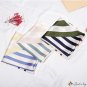 Simulation silk stripes color blocking print decorative small silk scarf female small square scarf n