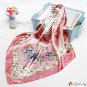 Simulation silk scarf female new printing literary small square scarf shawl