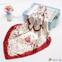 Simulation silk scarf female new printing literary small square scarf shawl