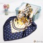 New simulation silk love print silk scarf female small square scarf shawl 90cm