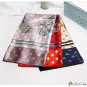 New simulation silk love print silk scarf female small square scarf shawl 90cm