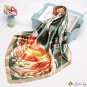 90CM silk scarf female new simulation silk printing square scarf satin scarf headscarf