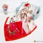 Silk scarf female new simulation of silk square scarf wenzhu flower printing shawl scarf