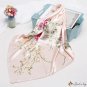90CM silk scarf women's simulation silk love flower print small square scarf headscarf