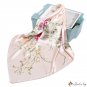 90CM silk scarf women's simulation silk love flower print small square scarf headscarf