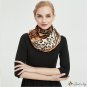 Large square scarf female new simulation silk scarf leopard print shawl scarf
