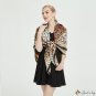 Large square scarf female new simulation silk scarf leopard print shawl scarf