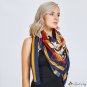 130CM large square scarf female models simulation silk twill silk printing silk scarf shawl scarf