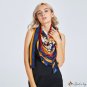 130CM large square scarf female models simulation silk twill silk printing silk scarf shawl scarf