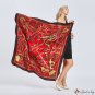 Printed silk scarf female new simulation silk large square scarf vacation wind shawl scarf