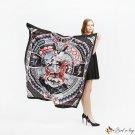 Shawl female new simulation silk twill silk satin printing large square scarf scarf silk scarf