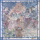 New simulation of silk twill satin printing large square scarf shawl female scarf silk scarf