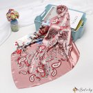 Square scarf female new simulation silk scarf printing retro shawl headscarf scarf