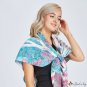 Printed silk scarf female new simulation silk twill silk large square scarf shawl scarf