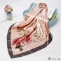 Printed silk scarf female new simulation silk square scarf headscarf scarf