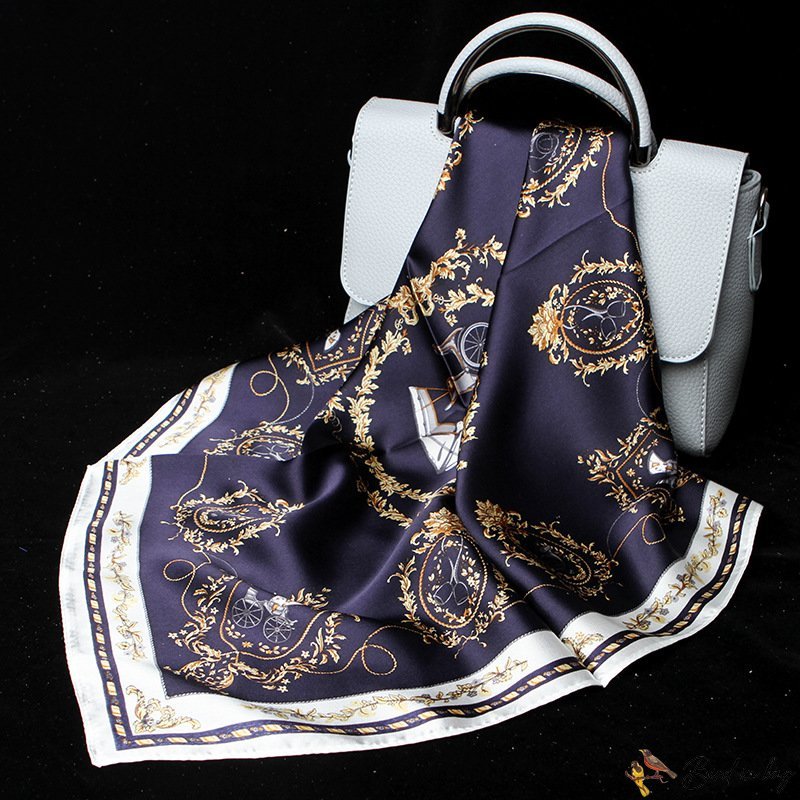 Silk scarf women's new mulberry silk small square scarf printing Variety silk crepe satin