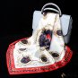 Silk scarf women's new mulberry silk small square scarf printing Variety silk crepe satin