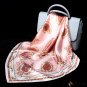 Silk scarf women's new mulberry silk small square scarf printing Variety silk crepe satin